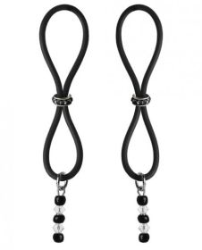 Bijoux De Nip Nipple Halos Black Gem Slider Black Clear