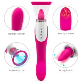 Fashion Sexy G Spott Female massage jacket2 in 1 Clitorial Stimulation Rose Shape toy for Women Funny Suction  Licking Toys Women Suck Clitorial
