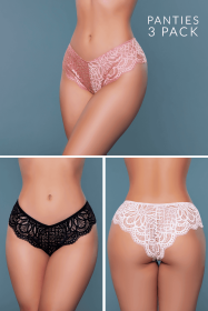 2197 Aurora Brief 3 Pack (Color: Black/Nude/Bronze, size: XL)