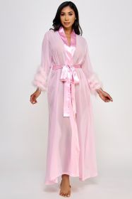 2257 Sahar Robe (Color: Blush Pink, size: Q)