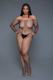 2359 Catch Me Bodystocking (Color: black, size: OS)