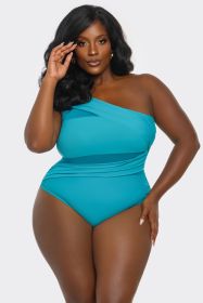 2512 Jaqueline Swimsuit (Color: Teal, size: L)