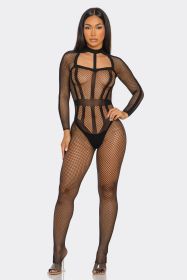 2741 Hold On Tight Bodystocking (Color: black, size: OS)