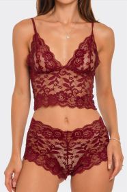2789 Eye On You 2 Piece Set (Color: Wine, size: XS)