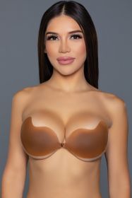 2308 Mango Shaped Silicone Bra (Color: Tan, size: B)