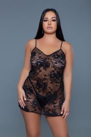 2270 Kelly Chemise (Color: black, size: L)