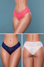 21983PK Nessa Briefs 3 Pack (Color: Pink/Coral/Navy Blue, size: S)