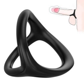 Tornado double ring locking fine ring for Longer Harder Stronger Erection;  Improve Sexual Performance;  Sex Toys for Men Massager Adult Sex Toys (Color: black)