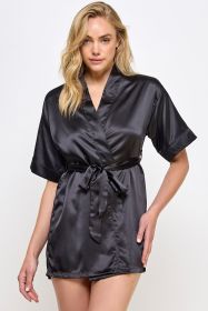 1947 Getting Ready Robe (Color: black, size: XL)